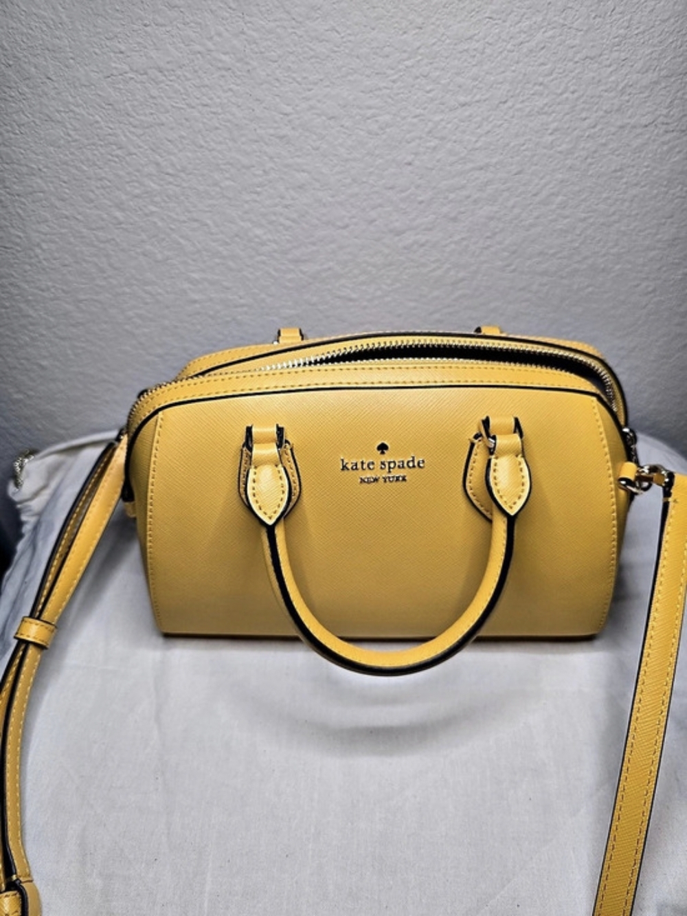 Kate Spade New York Madison Saffiano Leather Duffle Crossbody Bag